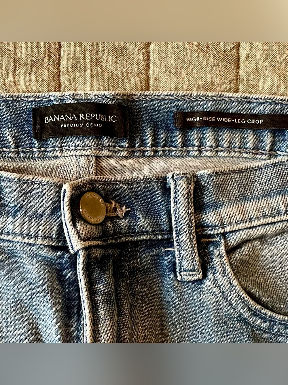 Banana Republic High-Rise Wide-Leg Crop Jeans - 28